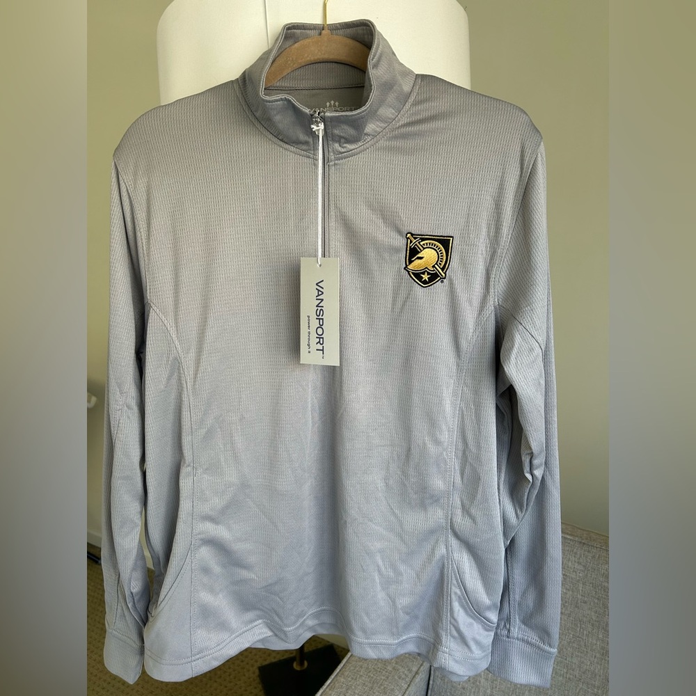 Vansport Gray Quarter Zip Pullover NWT Lightweight Athletic Size S